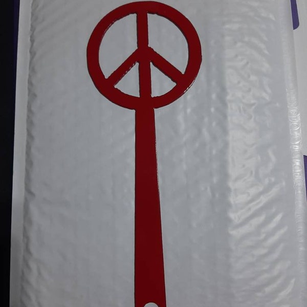 Peace sign mailbox flag