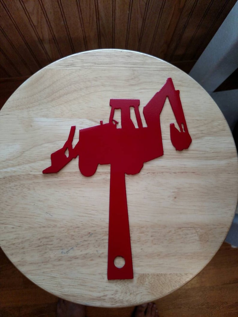 Backhoe mailbox Flag tractor heavy equipment construction Etsy
