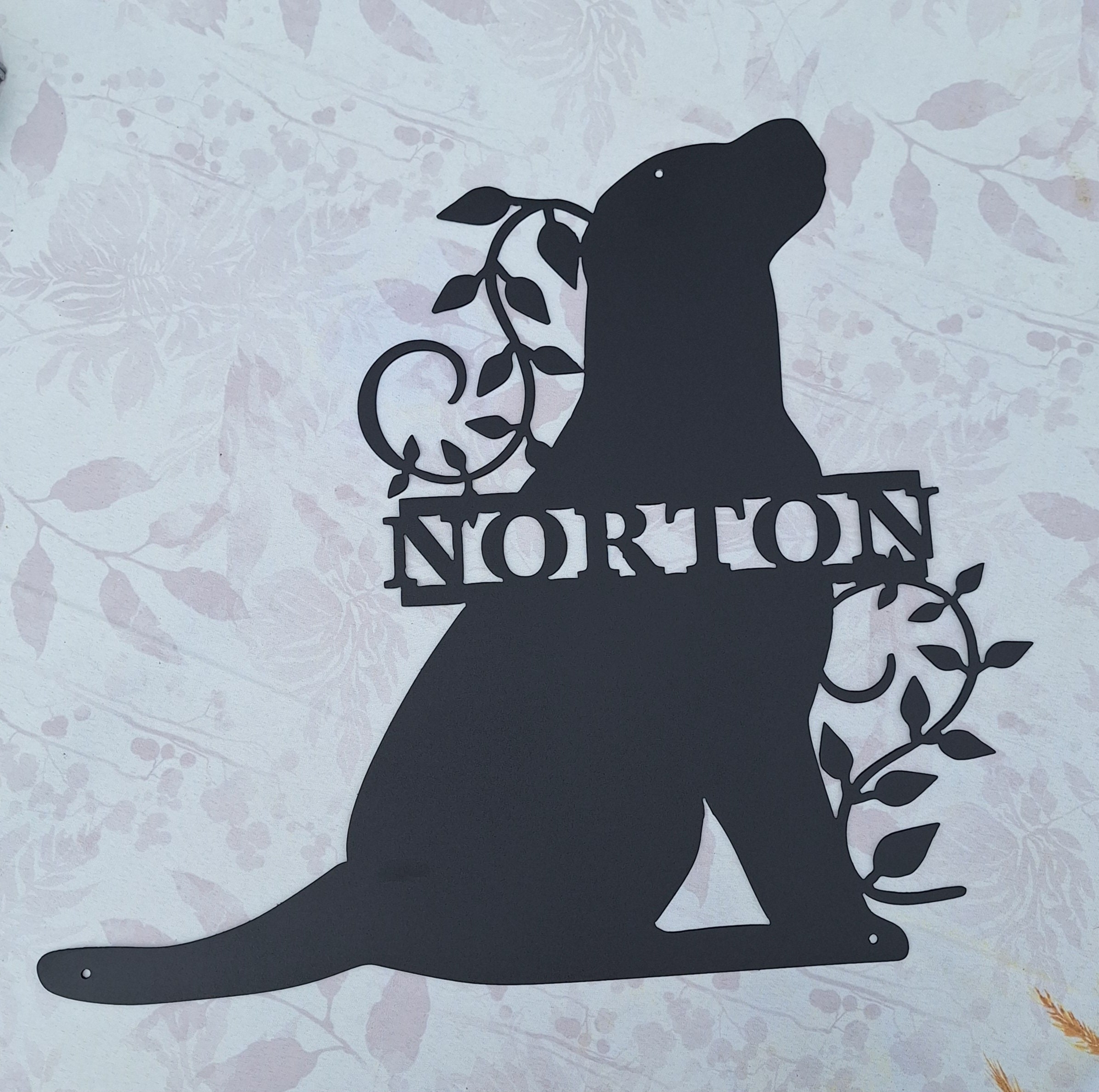 Lab Monogram, Name Sign, Metal Wall Art - Etsy