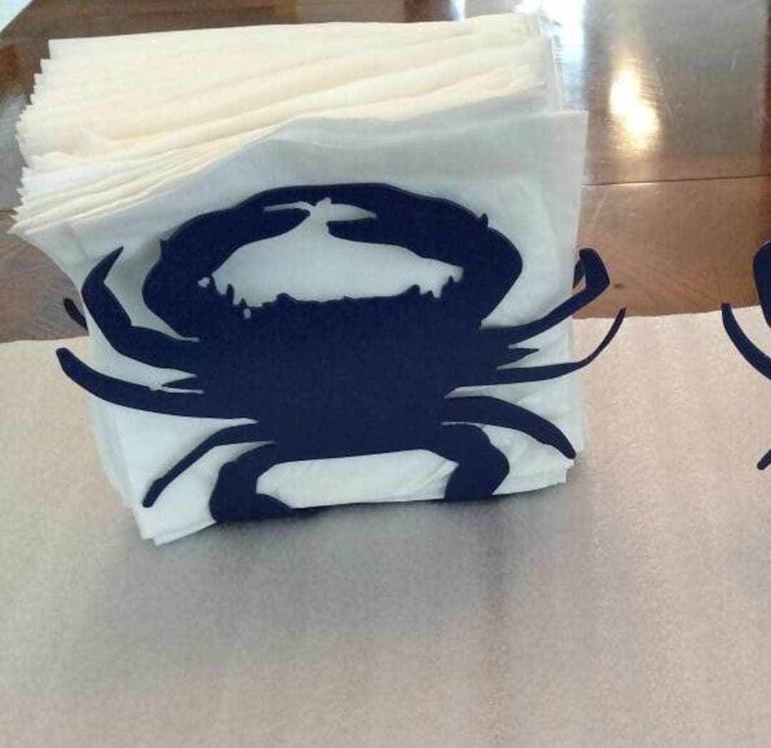 Blue Crab Napkin Holder, Metal Art Blue Crab Napkin Holder Etsy