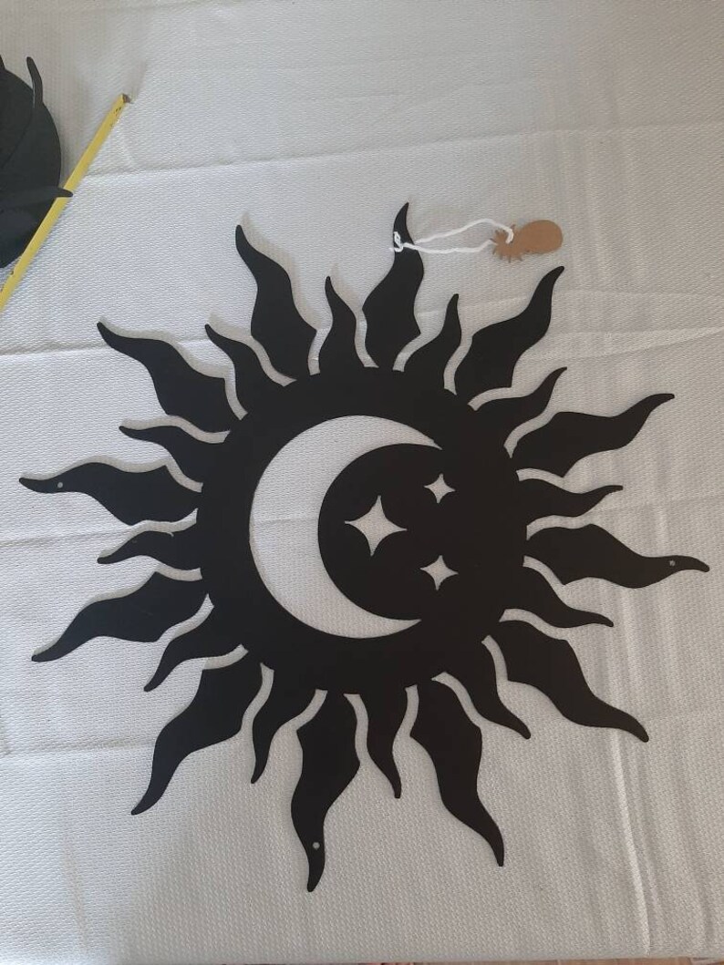 Sun Moon and Stars Metal Wall Art - Etsy