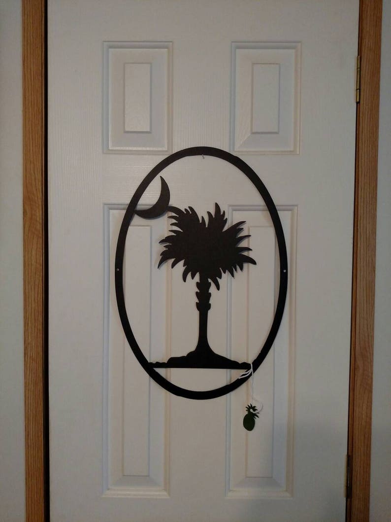 Palmetto and Moon oval décor Etsy