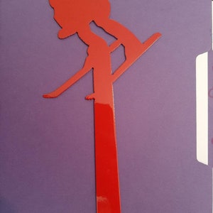 Skier mailbox flag,  Snow Skiing mailbox flag