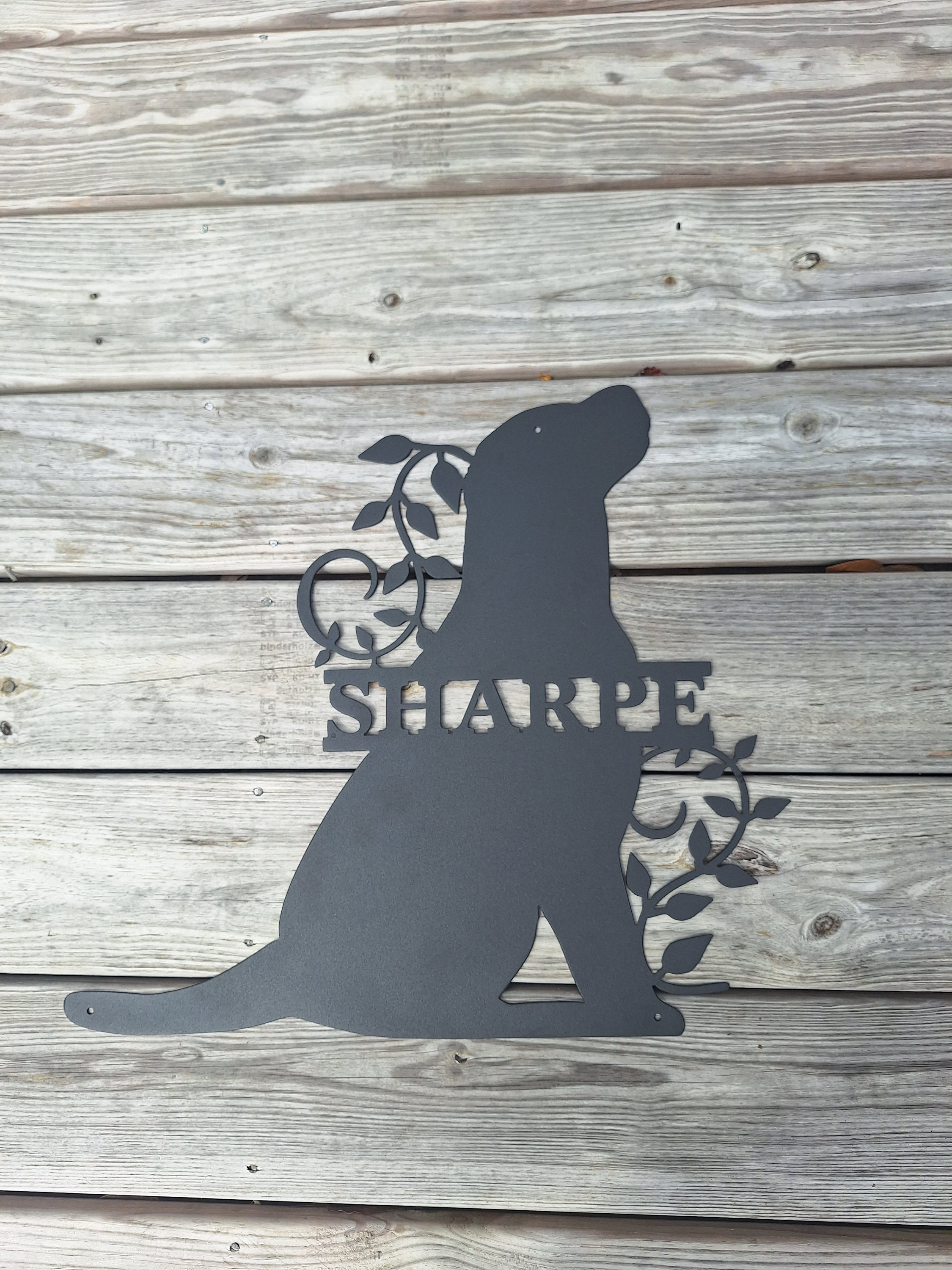 Lab Monogram, Name Sign, Metal Wall Art - Etsy