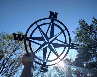 Compass Rose metal wall art,  compass, nautical