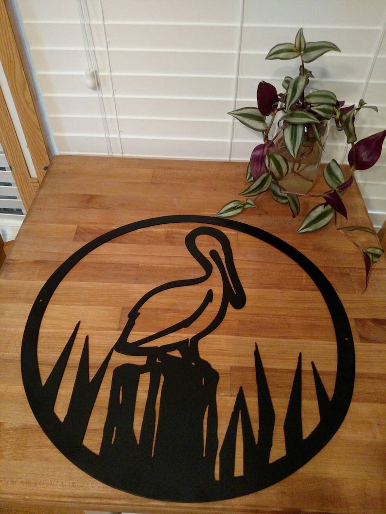 Pelican Metal Art Pelican Sea Bird Bird Etsy