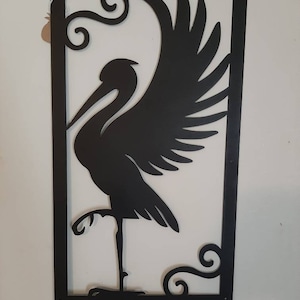 Great Blue Heron metal art