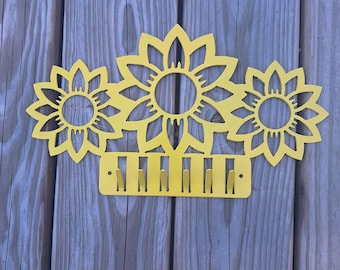 Sunflower Metallschlüssel- und Kettenhalter: Wanddekor