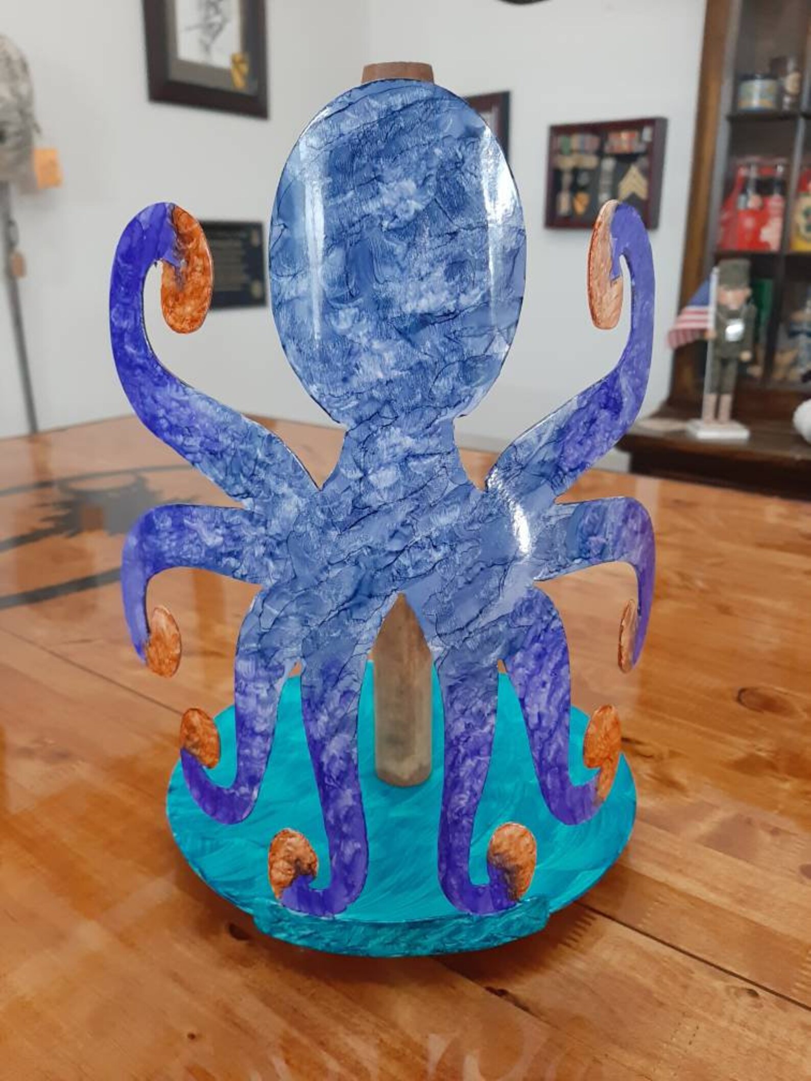 Octopus Paper Towel Holder Etsy