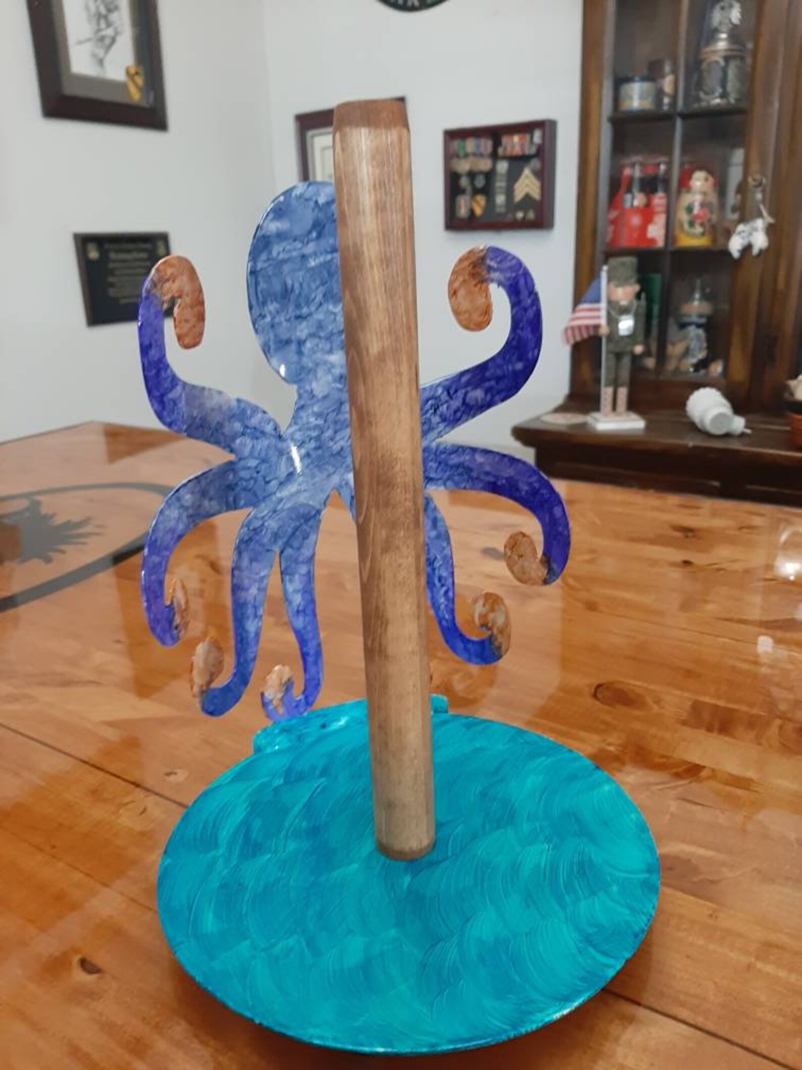 Octopus Paper Towel Holder Etsy