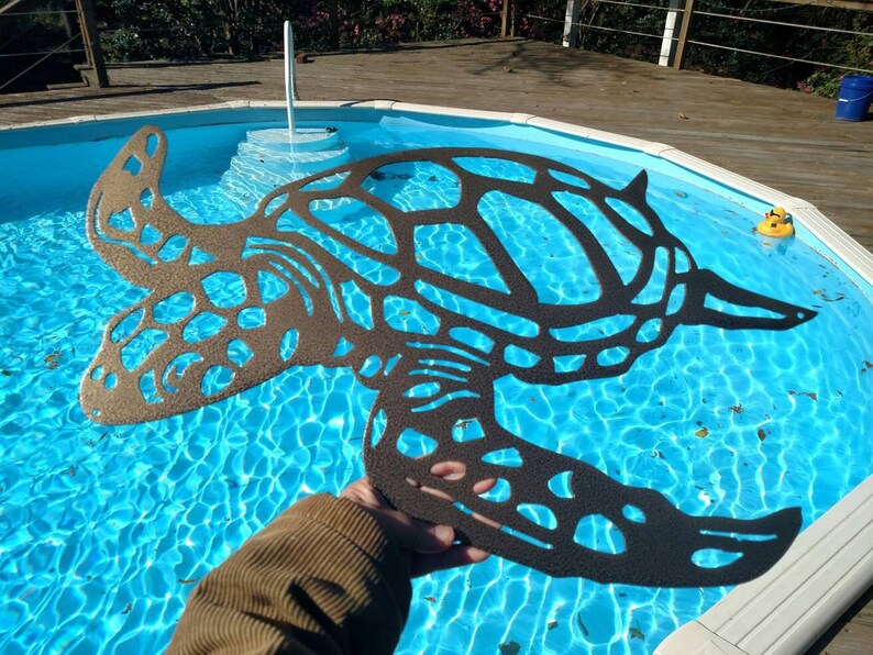 Sea Turtle Metal Wall Art Etsy
