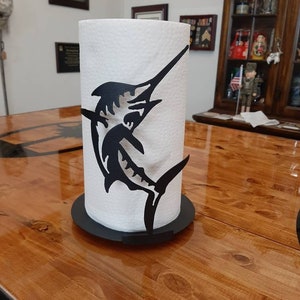 Marlin fish paper towel holder