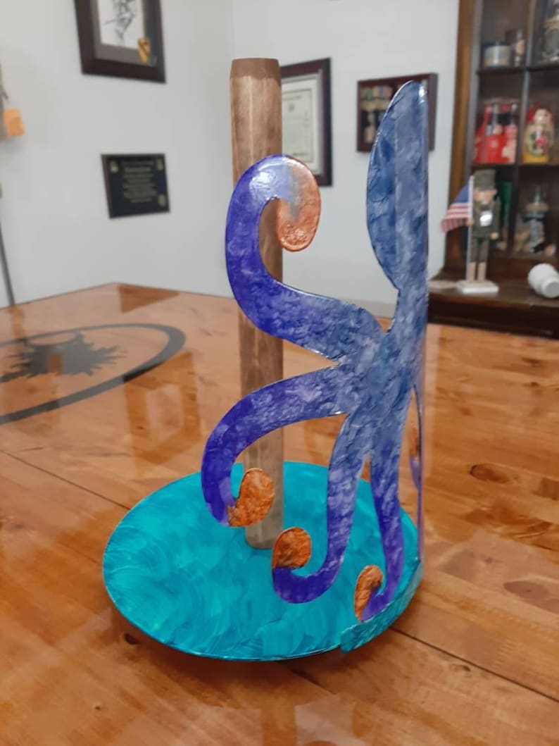 Octopus Paper Towel Holder Etsy