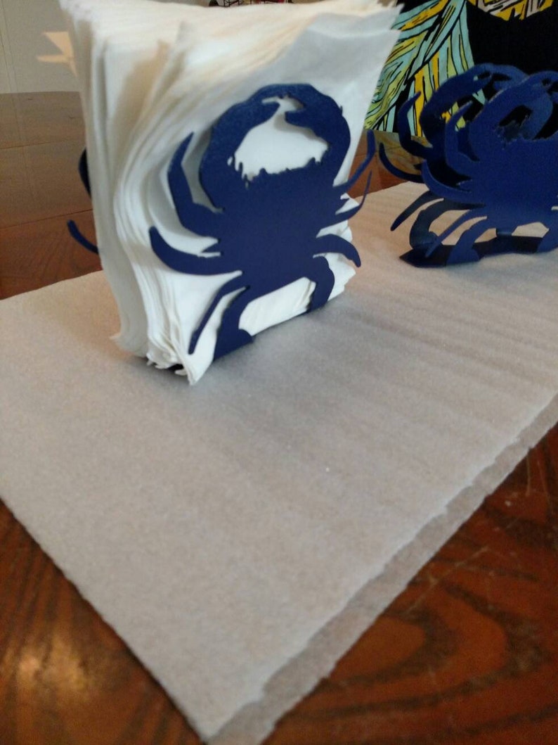 Blue crab napkin holder metal art blue crab napkin holder Etsy