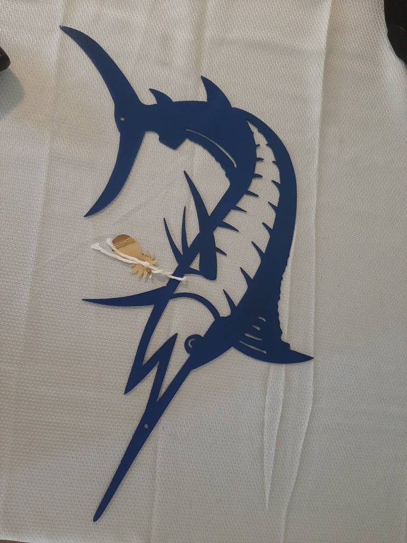 Blue Marlin fish Metal Art Marlin fish Etsy