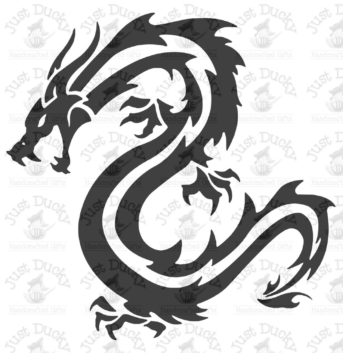 Tribal Dragon V SVG - Etsy