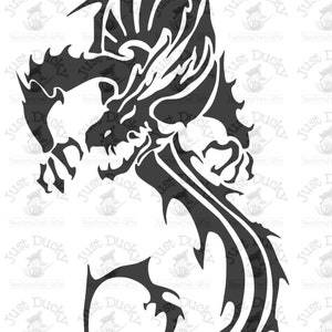Tribal Dragon VI SVG