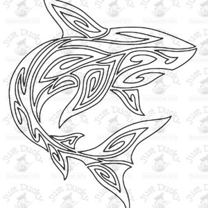 Tribal Shark SVG