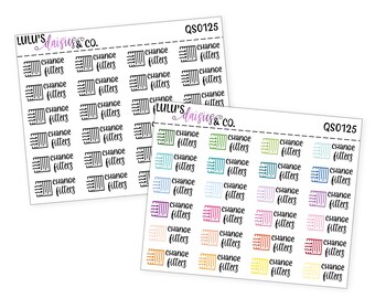 CHANGE FILTERS, Words and Icons, Planner Stickers, Functional Stickers, || QS0125