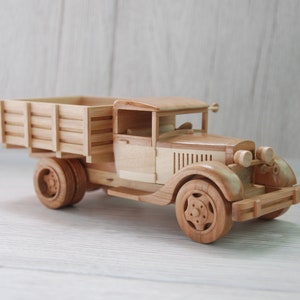 Wooden truck// Retro car// Wooden Car// Collectible//  toy car