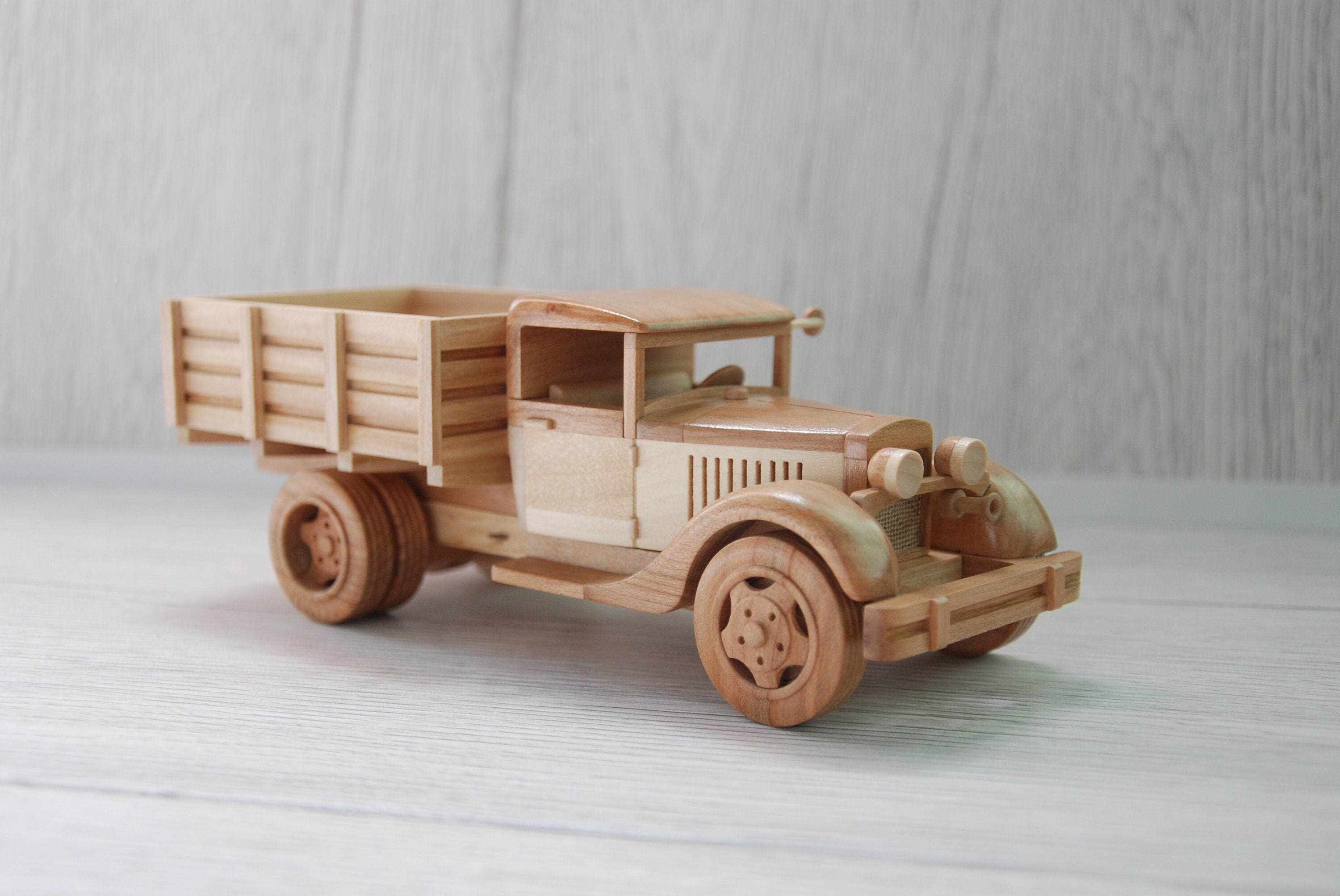 old-school wood truck