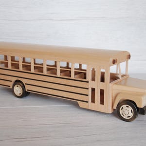 Wooden School Bus Toy: Collectible Car