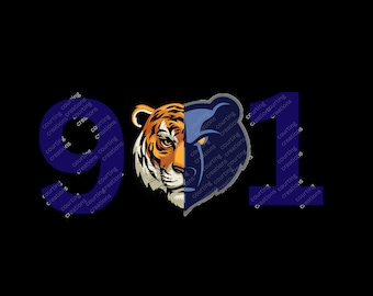 Memphis 901, Tigers, Grizzles, PNG, custom, tshirt, T-shirt design