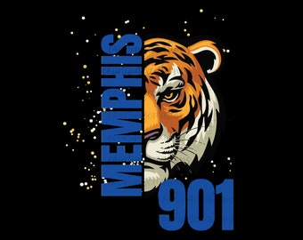 Memphis 901, Tigers, Grizzles, PNG, custom, tshirt, T-shirt design