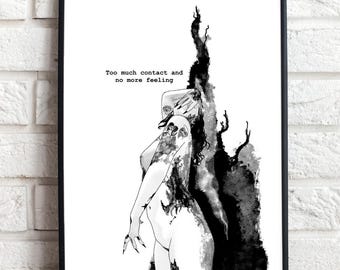 Sisters of Mercy Body Electric Too Much Contact A4 Print// New Wave Goth Post Punk 80s 90s  Music Lover Gift