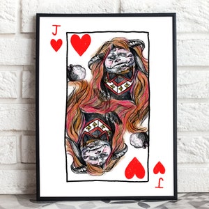 Ludo Labyrinth Carta da gioco Art Print Jack of Hearts/ A4 A5 A6 Bowie anni '80