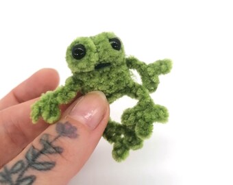 Frog Froggy Crochet Amigurumi Brooch Jewellery// Frogs Are Gay// Queer