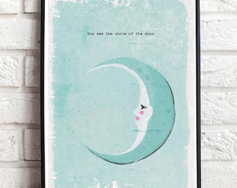 Whole of the Moon Waterboys A4 Print// New Wave Goth Folk 80s 90s  Music Lover Gift
