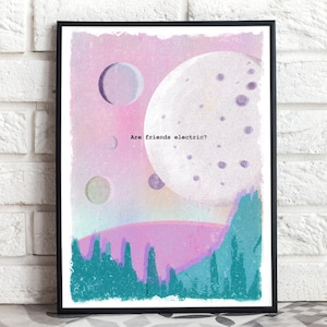 Are Friends Electric? Tubeway Army Gary Numan A4 Print// New Wave Goth 80s Punk Music Lover Gift