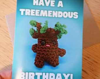 Geburtstagskarte Have A Treemendous Birthday Tree Pun A6