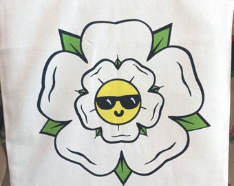 Yorkshire Rose Heavy Cotton Tote Bag 30x40cm Sheffield Halifax Gift