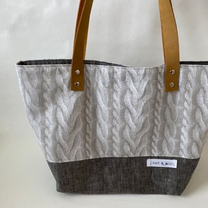 Lily Tote // Cabled Sweater // Knitting Project Tote image 1