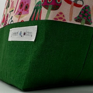 Alyson Mini Tote // Fungis Wear Pink Too // Medium Knitting Project Bag image 3