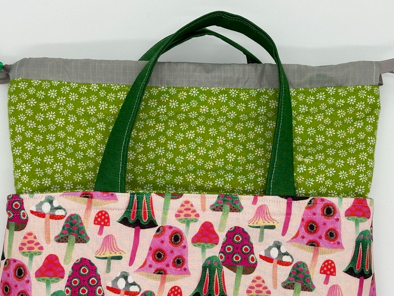 Alyson Mini Tote // Fungis Wear Pink Too // Medium Knitting Project Bag image 7