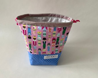 Emily Sack  // Fancy Spool Dolls  // Sock Project Bag