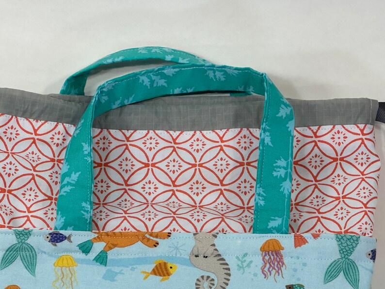 Alyson Mini Tote // NautiCats // Medium Knitting Project Bag image 5