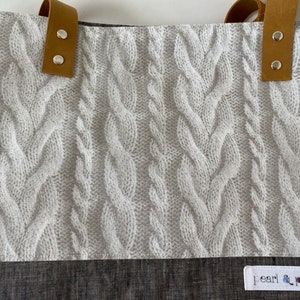 Lily Tote // Cabled Sweater // Knitting Project Tote image 4