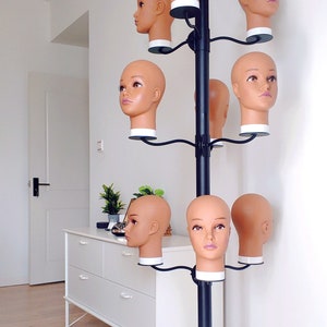 4 Pack Wig Stand Holder, Premium Portable Collapsible Wig Holder