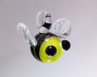 Pequeña abeja de miel de cristal, abejorro colgante/estatuilla