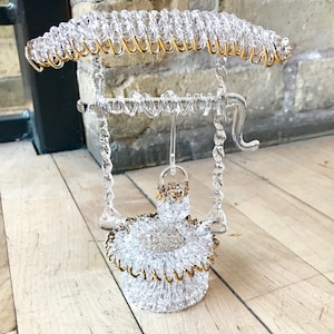 Wishing Well Figurine Knitted Glass Figurine