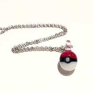 Glas Pokéball Halskette/Glas Anhänger
