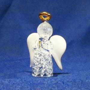 Cremation Angel figurine, Pet menorial figurine, Ash in Glass, Memorial Glass