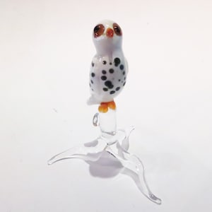Glass Snowy Owl Figurine