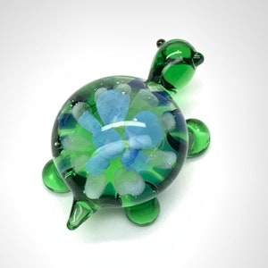 Glass Standing Turtle Figurine