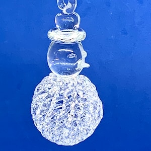 Spun glass snowman