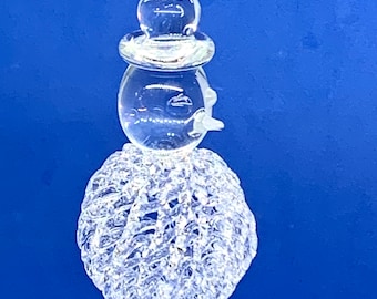 Spun glass snowman